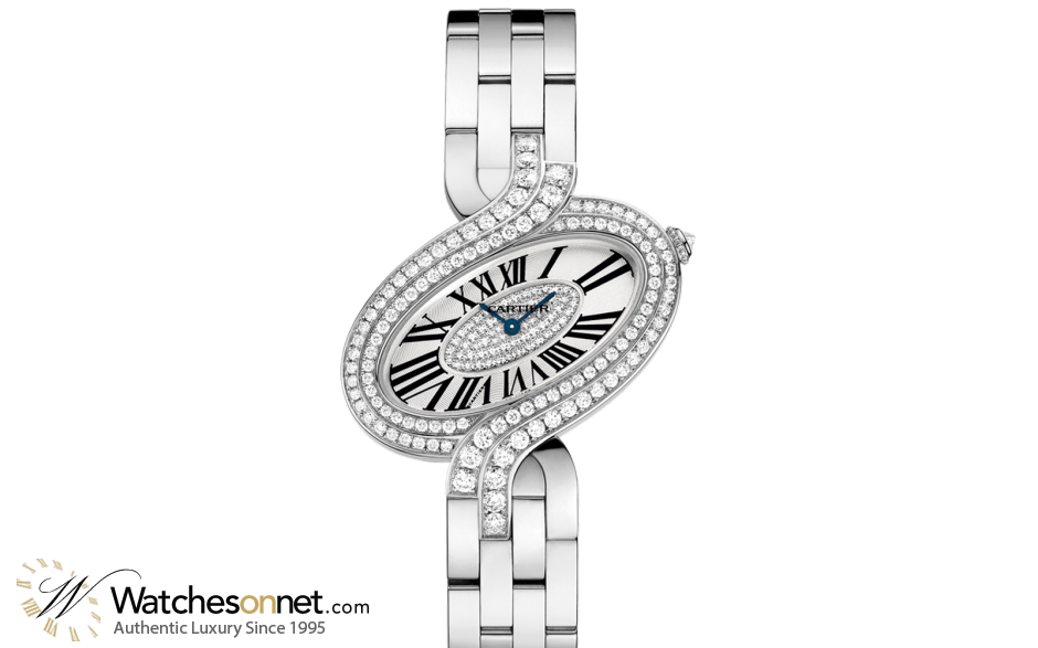 Cartier Delice De Cartier Wg800009 Women S 18k White Gold Quartz Watch