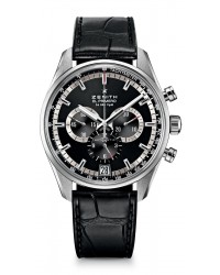 Zenith El Primero  Chronograph Automatic Men's Watch, Stainless Steel, Black Dial, 03.2040.400/21.C496