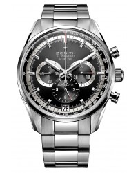 Zenith El Primero  Chronograph Automatic Men's Watch, Stainless Steel, Black Dial, 03.2040.400/21.M2040