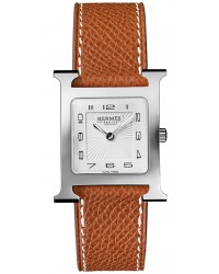 Hermes H Hour  Quartz Women's Watch, Stainless Steel, White Dial, 036791WW00