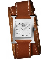 Hermes H Hour  Quartz Women's Watch, Stainless Steel, White Dial, 036798WW00