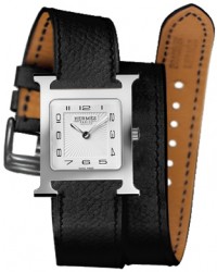 Hermes H Hour  Quartz Women's Watch, Stainless Steel, Silver Dial, 037011WW00