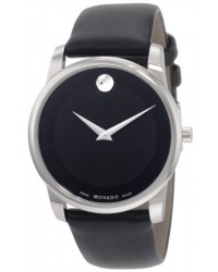 Movado Museum  Quartz Men's Watch, Stainless Steel, Black Dial, 606502