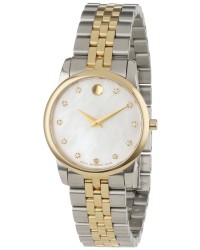 Movado Museum  Quartz Women's Watch, Stainless Steel, White Dial, 606613