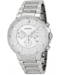 Movado SE Pilot  Quartz Men's Watch, Stainless Steel, Silver Dial, 606760