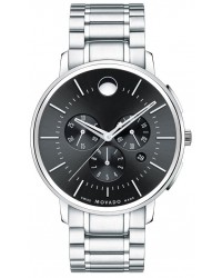 Movado TC  Quartz Men's Watch, Stainless Steel, Black Dial, 606886