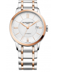 Baume & Mercier Classima  Automatic Men's Watch, Steel & 18K Rose Gold, Silver Dial, MOA10217