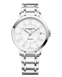 Baume & Mercier Classima  Automatic Women's Watch, Stainless Steel, White Dial, MOA10220