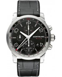 Montblanc Timewalker Chronovoyager UTC  Chronograph Automatic Men's Watch, Stainless Steel, Black Dial, 107336