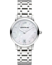 Montblanc Star Classique Lady  Quartz Women's Watch, Stainless Steel, White Mother Of Pearl Dial, 108764