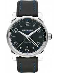 Montblanc Timewalker Voyager UTC - Special Edition  Automatic Men's Watch, Stainless Steel, Black Dial, 109334
