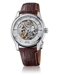 Oris Artelier  Automatic Men's Watch, Stainless Steel, Skeleton Dial, 734-7670-4051-LS