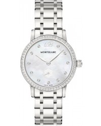 Montblanc Star Classique Lady  Quartz Women's Watch, Stainless Steel, Mother Of Pearl & Diamonds Dial, 110303