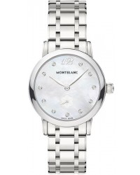 Montblanc Star Classique Lady  Quartz Women's Watch, Stainless Steel, Mother Of Pearl & Diamonds Dial, 110305