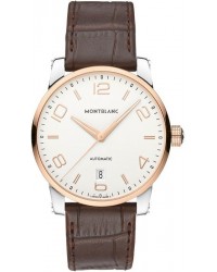 Montblanc Timewalker Date Automatic  Automatic Men's Watch, Steel & 18K Rose Gold, Silver Dial, 110330