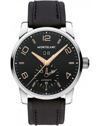 Montblanc Timewalker Automatic Dual Time Special Edition  Automatic Men's Watch, Stainless Steel, Black Dial, 110465