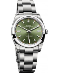 Rolex Oyster Perpetual 34  Automatic Women's Watch, Stainless Steel, Green Dial, 114200-GRN