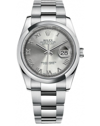 Rolex DateJust 36  Automatic Women's Watch, Stainless Steel, Rhodium Dial, 116200-RHODIUM
