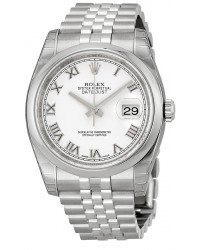 Rolex DateJust 36  Automatic Women's Watch, Stainless Steel, White Dial, 116200-WHT-RN-J
