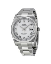 Rolex DateJust 36  Automatic Women's Watch, Stainless Steel, White Dial, 116200-WHT-RN