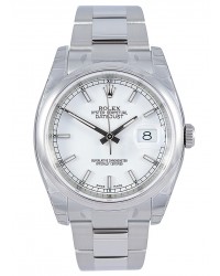 Rolex DateJust 36  Automatic Women's Watch, Stainless Steel, White Dial, 116200-WHT