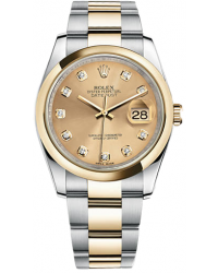 Rolex DateJust 36  Automatic Women's Watch, Steel & 18K Yellow Gold, Champagne Dial, 116203-CHAMP-DIA