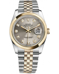 Rolex DateJust 36  Automatic Women's Watch, Steel & 18K Yellow Gold, Silver Dial, 116203-STL-DIA-J