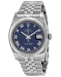 Rolex DateJust 36  Automatic Women's Watch, Steel & 18K White Gold, Blue Dial, 116234-BLU-RN-J