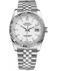 Rolex DateJust 36  Automatic Women's Watch, Steel & 18K White Gold, White Dial, 116234-WHT-J