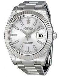 Rolex Datejust II  Automatic Men's Watch, Stainless Steel, Silver Dial, 116334-SLV