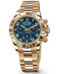 Rolex Cosmograph Daytona  Chronograph Automatic Men's Watch, 18K Yellow Gold, Blue Dial, 116528-BLU