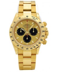 Rolex Cosmograph Daytona  Chronograph Automatic Men's Watch, 18K Yellow Gold, Champagne Dial, 116528-CHAMP-BLK