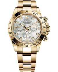 Rolex Cosmograph Daytona  Automatic Men's Watch, 18K Yellow Gold, Mother Of Pearl & Diamonds Dial, 116528-MOP-WHT