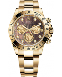 Rolex Cosmograph Daytona  Chronograph Automatic Men's Watch, 18K Yellow Gold, Black Mother Of Pearl Dial, 116528-MOP-BLK