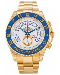 Rolex Yacht Master II  Chronograph Automatic Men's Watch, 18K Yellow Gold, White Dial, 116688
