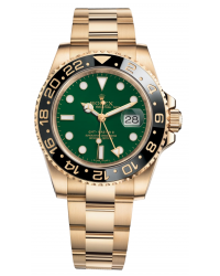 Rolex GMT-Master II  Automatic Men's Watch, 18K Yellow Gold, Green Dial, 116718LN-GRN