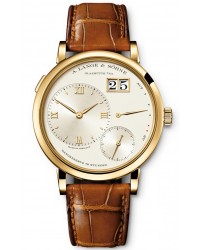 A. Lange & Sohne Grand Lange 1  Manual Winding Men's Watch, 18K Yellow Gold, Silver Dial, 117.021