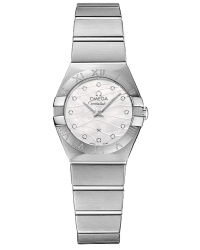 Omega Constellation  Quartz Women's Watch, Stainless Steel, Silver Dial, 123.10.24.60.55.003