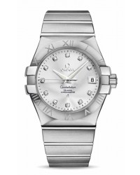 Omega Constellation  Automatic Men's Watch, Stainless Steel, Silver & Diamonds Dial, 123.10.35.20.52.001
