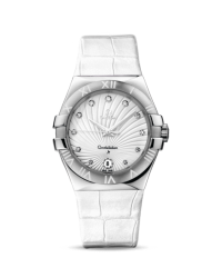 Omega Constellation  Quartz Women's Watch, Stainless Steel, White & Diamonds Dial, 123.13.35.60.52.001