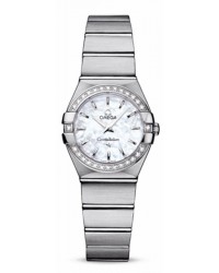 Omega Constellation  Quartz Small Women's Watch, Stainless Steel, Mother Of Pearl Dial, 123.15.24.60.05.001