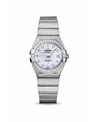 Omega Constellation  Automatic Women's Watch, Stainless Steel, Mother Of Pearl & Diamonds Dial, 123.15.27.20.55.001