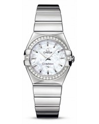 Omega Constellation  Quartz Women's Watch, Stainless Steel, Mother Of Pearl Dial, 123.15.27.60.05.002
