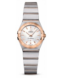 Omega Constellation  Quartz Small Women's Watch, 18K Rose Gold, Silver Dial, 123.20.24.60.02.001