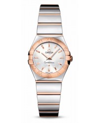 Omega Constellation  Quartz Small Women's Watch, 18K Rose Gold, Silver Dial, 123.20.24.60.02.003