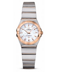 Omega Constellation  Quartz Small Women's Watch, 18K Rose Gold, Mother Of Pearl Dial, 123.20.24.60.05.001