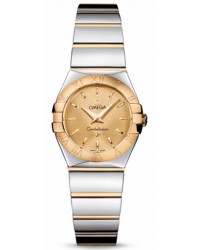 Omega Constellation  Quartz Small Women's Watch, 18K Yellow Gold, Champagne Dial, 123.20.24.60.08.002