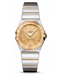 Omega Constellation  Quartz Women's Watch, 18K Yellow Gold, Champagne Dial, 123.20.27.60.08.002