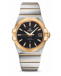 Omega Constellation  Automatic Men's Watch, 18K Yellow Gold, Black Dial, 123.20.38.21.01.002