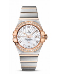 Omega Constellation  Automatic Women's Watch, 18K Rose Gold, Mother Of Pearl & Diamonds Dial, 123.25.31.20.55.001
